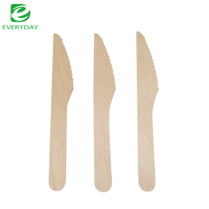 Hàng Ngày 16Cm Thân Thiện Với Môi Phân Hủy Sinh Học Có Thể Tái Chế Bạch Dương Gỗ Đảng Bộ Đồ Ăn Dao Kéo Đặt Sử Dụng Duy Nhất Thìa Dùng Một Lần Dĩa - Product Image 4