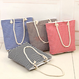 Bolsa <span class=keywords><strong>de</strong></span> Compras <span class=keywords><strong>de</strong></span> Lona <span class=keywords><strong>de</strong></span> Algodón Personalizada, Hecha a Mano, Reutilizable, con Cremallera y Bolsillos - Product Image 4