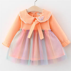 Nouveaux produits sur le marché chinois, robe pour enfants en tissu multicolores arc-en-ciel fantaisie, pour enfants, au meilleur prix - Product Image 1