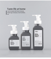 Botol Dispenser Sabun 400ml 600ml 1000ml, Botol Pompa Plastik Pembersih Wajah 400ml 600ml, Botol Pompa Busa HDPE Persegi untuk Kemasan