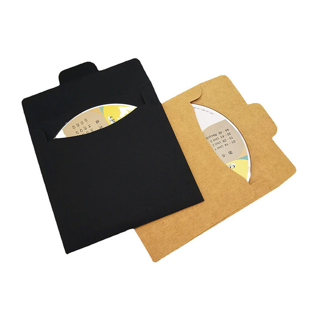 5 Inch 250gsm Kraft Paper Cardboard Record for CD DVD Disc Storage-Premium Sleeves & Cases
