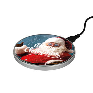Chargeur sans fil 15W ultra-fin à charge rapide <span class=keywords><strong>Qis</strong></span>, cadeau promotionnel d'entreprise avec logo lumineux personnalisé - Product Image 6