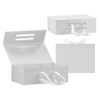 Boîte cadeau pliable en papier magnétique avec poignée, logo personnalisé Sonpha imprimé, fermeture magnétique