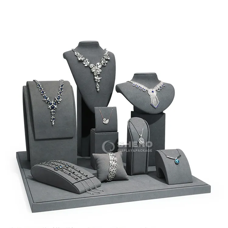 Espositore per vetrina di gioielli personalizzati Shero Set busto collana bracciale orecchini espositore per gioielli