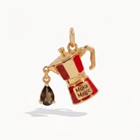 Nouveau modèle Banana Elephant, accessoire pendentif café en acier inoxydable, DIY, chaîne de base, placage sous vide intérieur or 18K