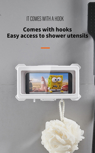 Étanche antibuée <span class=keywords><strong>douche</strong></span> support pour téléphone salle de bain mural couverture mobile étagère Premium étuis pour téléphone portable - Product Image 6