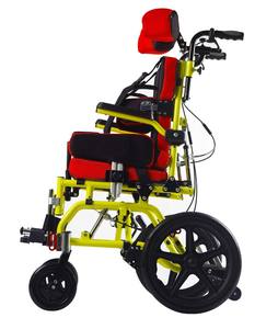 Fauteuil roulant pédiatrique en aluminium Fauteuil roulant pour enfants avec accoudoir rabattable Tapis en PU équipement de réadaptation - Product Image 2