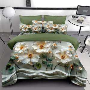 Nantong nhà dệt 5D Hoa kỹ thuật số in sợi nhỏ đào da Polyester HD Ga Trải Giường Chăn bộ đồ giường - Product Image 4