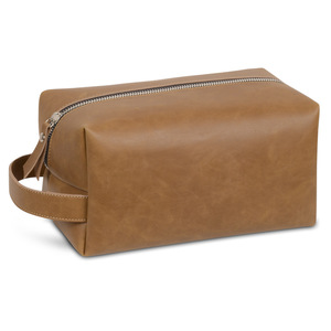 Factory Wholesale Vintage PU <strong>Leather</strong> Cosmetic <strong>Toiletry</strong> <strong>Bag</strong> for <strong>Men</strong> Waterproof Portable Travel Makeup Storage <strong>Bags</strong> Handbag Women - Product Image 1