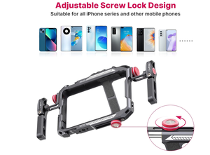 ULANZI Universelles Smartphone-<span class=keywords><strong>Video</strong></span>-Rig-Kit mit Griffen, Aluminium-Handstabilisator für Smartphone-Videoaufnahmen, Filmemacher-Griff für Videomacher - Product Image 2