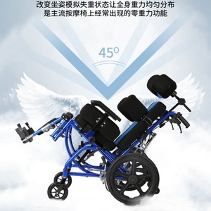 รถเข็นวีลแชร์แบบพับได้ รุ่น HP 9587 สีฟ้า น้ำหนักเบา ปรับพนักพิงได้ สำหรับเด็กและผู้ใหญ่ - Product Image 3