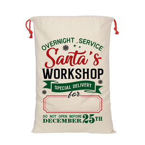 Custom logo <b>Christmas</b> <b>Gift</b> <b>Bag</b> Drawstring <b>Bag</b> Canvas - Product Image 4