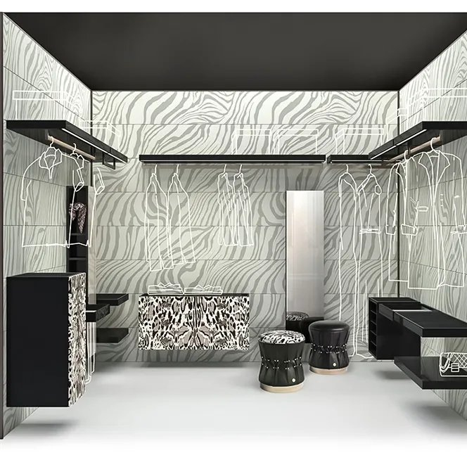 AJJ-KWL133 kaynak fabrika lüks mobilya İtalyan minimalist dolap dekorasyon şirketi high-end vestiyer