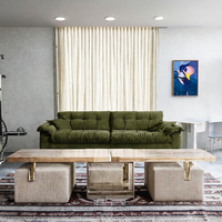 Grand canapé-lit sectionnel incurvé extensible en chenille avec fonction inclinable, rembourré en éponge, pour usage en entrepôt