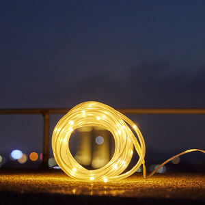 5M <span class=keywords><strong>ruban</strong></span> de noël arcs avec 50 lumières Double couche fée <span class=keywords><strong>LED</strong></span> cordes ornements d'arbre de noël nouvel an Navidad cadeau décor à la maison - Product Image 5