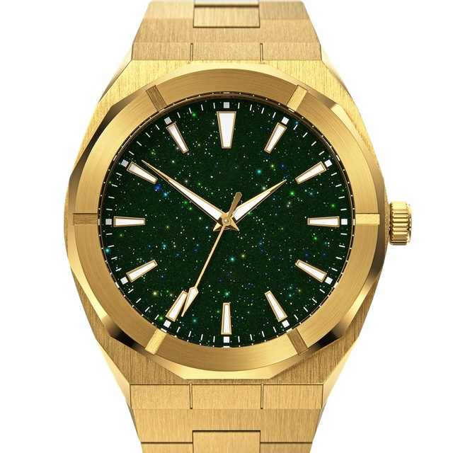 Oem Star Dust Watch Blue Sandstone Dial Glittering in the Light Men Watch Quartz Japanese Movt Watch