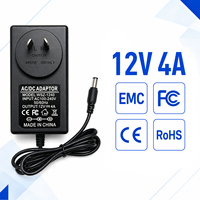Adaptateur secteur AC/DC 12V 4A avec prise AU, chargeur mural 48W 5.5x2.5mm pour commutateur réseau et bureau électrique