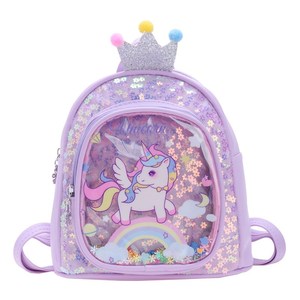 Nova mochila <span class=keywords><strong>fashion</strong></span> infantil, bolsa de ombro dupla, nova mochila <span class=keywords><strong>anime</strong></span> PU brilhante, bolsa com figura, elegante bolsa de ombro com coroa. - Product Image 4