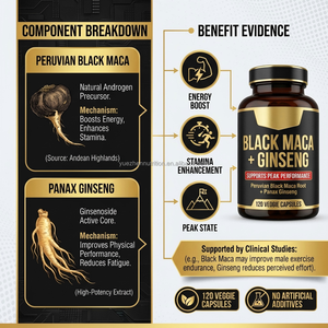 OEM Label pribadi kapsul ekstrak Maca hitam Maca organik mendukung kinerja dan meningkatkan Stamina energi suasana hati untuk dewasa - Product Image 4