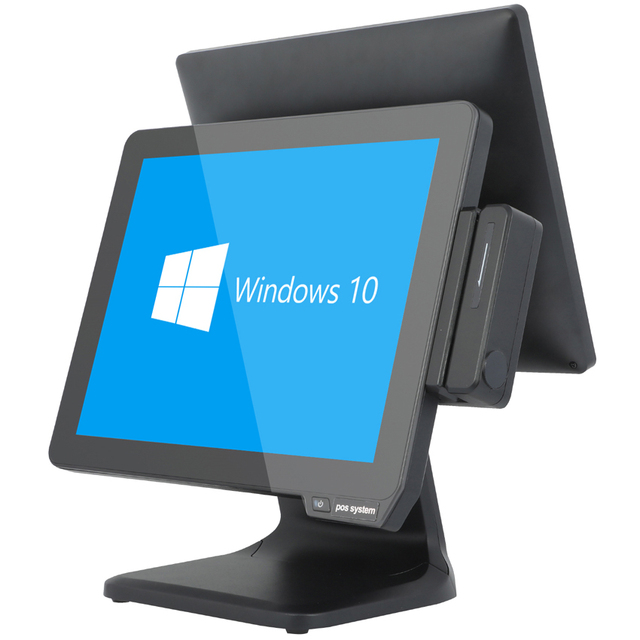 POS Touch I5 I3 J1900 POS Terminal Point of Sale System All in One Dual Screen  Pos System for Supermarket
