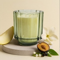 Bougie en cire de soja de luxe 7OZ, porte-bougie en verre, pots à bougies pour la vente en gros, bougies parfumées, parfum d'ambiance pour la maison