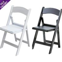 Chaises de jardin pliantes en résine blanche et noire pour événements, banquets et mariages, vente en gros Sinoperfect