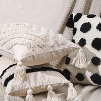 Innermor personnalisable 18 "x 18" géométrique Dot tufté jeter taie d'oreiller carré housse de coussin gland Polyester hôpitaux noël