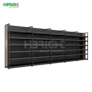 Étagères gondoles d'îlot robustes à quatre faces Highbright Fashion Trend pour supermarché - Product Image 5