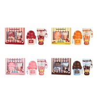 Coffret Cadeau 2-en-1 Parfum Cerise Mignon 50ml Eau de Parfum Vaporisateur 30ml Crème Mains Design Porte-clés Arôme Floral Parfum Femme Coffret Cadeau