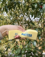 Jouet anti-stress souple en forme de bloc de beurre, en PU, à presser, pour soulager le stress, forme alimentaire ASMR, pour les 14 ans et plus