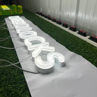 Enseignes commerciales 3D rétroéclairées LED personnalisées écologiques en gros, lettres en relief métalliques pour intérieur, logos muraux de bureau, décoration IP65