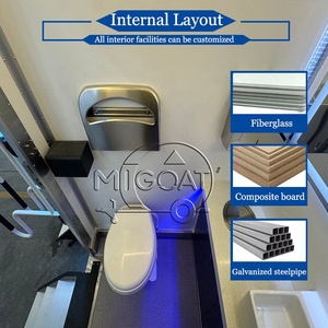 Rimorchio Bagno Mobile a 2 Postazioni, Monoasse, Antiruggine e Durevole, con Sanitari Completi per Noleggio a Lungo Termine ed Eventi - Product Image 4