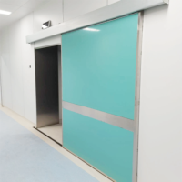 Porte d'hôpital intérieure de style industriel moderne propre barrière stérile en acier inoxydable en plastique ouverture manuelle Style ouvert roulant