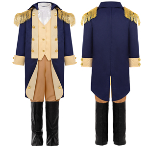 Nuevo Disfraz de Halloween para Niños de <span class=keywords><strong>George</strong></span> Washington, Uniforme Colonial Americano de Hamilton con Peluca - Product Image 6