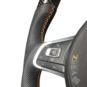 Volant en cuir perforé Sports Style OEM pour Volkswagen <span class=keywords><strong>Golf</strong></span> MK6 Amélioration du confort avec Offres Spéciales - Product Image 3