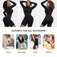 Combinaison de yoga sans couture noire à col roulé Hexin, combinaison courte, vêtements de sport