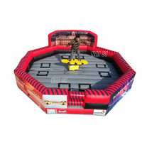 Vente flash : jeu de simulation de surf Wipeout 3 en 1 pour enfants et adultes, jeu de tir à la corne de taureau gonflable fou, machine de jeu à vendre