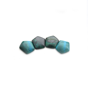Großhandel Natur Facettierte Bastel steine Cabochon Blau Malachit Kristall Edelstein Chrysokoll Perle - Product Image 4
