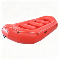 Bateau pneumatique pliable en PVC blanc, durable et stable, de 14 pieds, pour 10 personnes, 195 cm de large, 1,8 mm d'épaisseur, design personnalisé