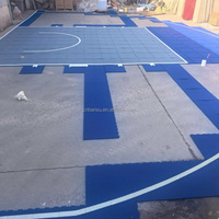 Dalles de sol emboîtables antidérapantes de qualité supérieure pour terrains de sport, design moderne, installation facile par clic - pour gymnases et écoles