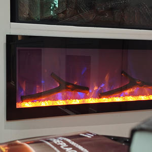 Chimenea electrónica con llama simulada y <span class=keywords><strong>leña</strong></span>, gabinete de calefacción y decoración, estilo europeo personalizado incorporado para - Product Image 4