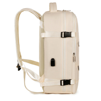 Nouveau sac à dos de couleur unie, grande capacité, rangement facile, sac multifonction pour ordinateur, sac d'étudiant, personnalisable