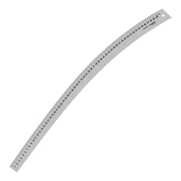 aluminium hip kurva penguasa jahit 60 cm , 1.5 mm tebal