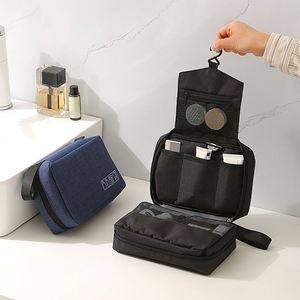 Bolsa de Aseo de Viaje de Tela Catiónica, Bolsa de Cosméticos Portátil, Bolsa de Maquillaje Multifuncional con Gancho - Product Image 2