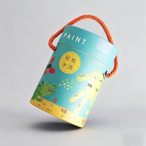 Scatola Cilindrica di Lusso Personalizzata per Tappetino Yoga e T-shirt, Tubo in Carta Kraft con Manico in Corda sul Coperchio - Product Image 6