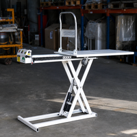 Plateforme élévatrice à ciseaux électrique portable de haute qualité, capacité de charge de 200 kg, hauteur de levage de 1,2 m, cric de chargement mobile pour les camions de livraison de marchandises
