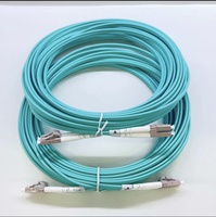 Kabel Patch Fiber Optik Multimode Duplex OM3 LC Buatan China 10m Jaket LSZH UPC Polish Kehilangan Sisipan 0.3dB