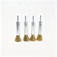 Kit de brosses coupelles en laiton de qualité industrielle et DIY, tige de 1/4 po, fixation pour perceuse, non-abrasif, pour l'élimination de la rouille et le nettoyage des surfaces, OEM