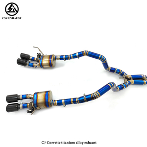Escape de Titanio CSZ para Chevrolet <span class=keywords><strong>Corvette</strong></span> <span class=keywords><strong>C7</strong></span> Stingray/Z51/Z06/<span class=keywords><strong>ZR1</strong></span> 6.2L 2014-2019, Tubo en X, Silenciador con Válvulas, Escape Trasero, Puntas de Escape - Product Image 5