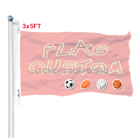 Drapeau de bannière personnalisé de haute qualité 3x5 pieds pour basketball, football, rugby, baseball, idéal pour les fêtes, les sports, la décoration murale de jardin